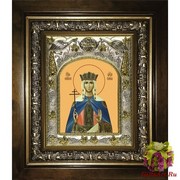 Икона освященная &quot;Елена равноапостольная царица&quot;, 14x18 см, в деревянном киоте 20x24 см, 20x24 см