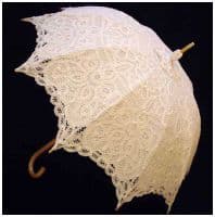 Зонт кружевной белый, диаметр 92 см, высота 80 см пр-во Венеция Италия
