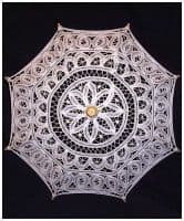 Зонт кружевной декоративный, диаметр 42 см, высота 30 см