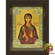 Икона освященная &quot;Параскева Пятница мученица&quot;, 18x24 см, со стразами, в деревянном киоте 24x30 см, 24x30 см