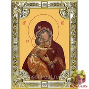 Икона освященная &quot;Владимирская икона Божией Матери&quot;, 18x24 см, со стразами