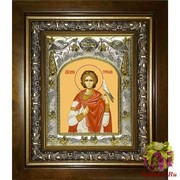 Икона освященная &quot;Трифон мученик&quot;, 14x18 см, в деревянном киоте 20x24 см, 20x24 см