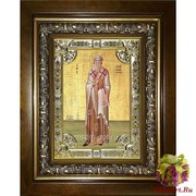 Икона освященная &quot;Иерофей преподобный&quot;, 18x24 см, со стразами, в деревянном киоте 24x30 см, 24x30 см