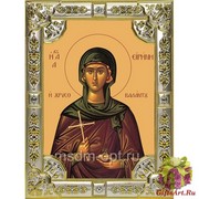 Икона освященная &quot;Ирина Каппадокийская (Хрисоволанта),преподобная&quot;, 18x24 см, со стразами