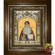 Икона освященная &quot;Максим Грек преподобный&quot;, 14x18 см, в деревянном киоте 20x24 см, 20x24 см