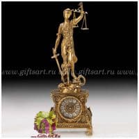 Часы Фемида Правосудие бронзовые золотистые 51 см. Испания Virtus 5695