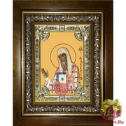 Икона освященная &quot;Алексий, митрополит Московский и всея Руси ,чудотворец,святитель(Алексей)&quot;, 18x24 см, со стразами, в деревянном киоте 24x30 см, 24x30 см