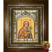 Икона освященная &quot;Муромская икона Божией Матери&quot;, 14x18 см, в деревянном киоте 20x24 см, 20x24 см