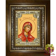 Икона освященная &quot;Андрониковская икона Божией Матери&quot;, 18x24 см, со стразами, в деревянном киоте 24x30 см, 24x30 см