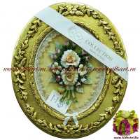 Панно овальное Букет цветов багет, керамика, 38х32 см, Arte Casa. 10310342. Италия