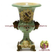 Ваза. Фарфор и бронза. Декор Gartenpalais. Ручная работа. Высота 20 см