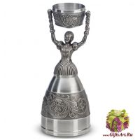 Бокал невесты из олова на свадьбу в ретро стиле, оловянная посуда Artina Австрия Бокал невесты из олова на свадьбу в ретро стиле, оловянная посуда Artina Австрия