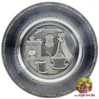 Тарелка оловянная настенная Новорожденному! 27 см Artina Австрия Тарелка оловянная настенная Новорожденному! 27 см Artina Австрия