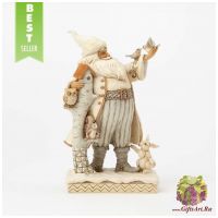 Санта Клаус из белого леса с птицами. Подарок на Новый год.27 см Jim Shore