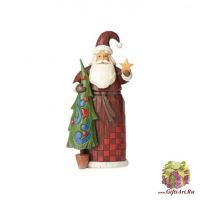 Традиционный Санта Клаус со звездой. Подарок на Новый год. 21 см Jim Shore