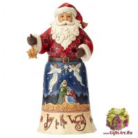 Санта Клаус несущий миру радостную весть. Joy To The World! Подарок на Рождество. 25 см Jim Shore