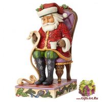 Санта Клаус со списком желаний. Подарок на Новый год. 17 см Jim Shore