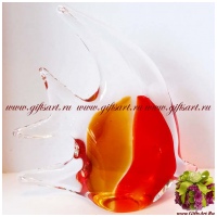 Морская рыбка. Стеклянная фигурка в стиле Мурано. Высота 13 см.