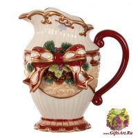Кувшин новогодний Банты. Керамика. Высота 20 см
