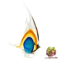 Морская рыбка большая. Стеклянная фигурка в стиле Мурано. 28 см