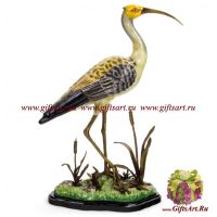 Ибис. Фарфор и бронза. Ручная работа. Высота 47 см