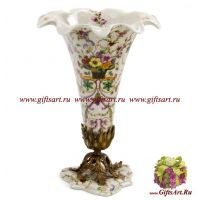 Ваза-цветок. Фарфор и бронза. Декор Мавританский сад 2. Ручная работа. Высота 32 см