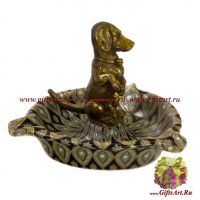 Пепельница. Фарфор и бронза. Декор Медичи 2. Ручная работа. Высота 13 см