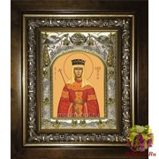 Икона освященная &quot;Елена Сербская благоверная царица&quot;, 14x18 см, в деревянном киоте 20x24 см, 20x24 см