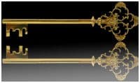 Сувенирный ключ сувенир в подарочном футляре. Средний Длина 31 см