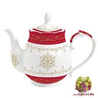 Чайник фарфоровый Золотая снежинка 900 мл