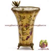 Ваза. Фарфор и бронза. Декор Сады Шахерезады. Ручная работа. 32 см
