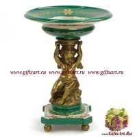 Вазочка Ангел. Фарфор и бронза. Декор Замок Балморал. Ручная работа. Высота 25 см