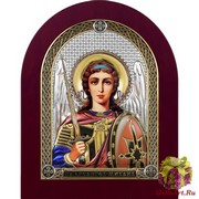 Икона освященная &quot;Михаил Архангел&quot;, дерево, серебро 925, 16.5x20 см