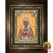 Икона освященная &quot;Аполлинария Тупицына мученица&quot;, 18x24 см, со стразами, в деревянном киоте 24x30 см, 24x30 см