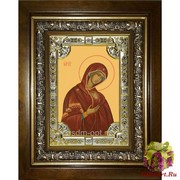 Икона освященная &quot;Деисусная икона Божией Матери&quot;, 18x24 см, со стразами, в деревянном киоте 24x30 см, 24x30 см