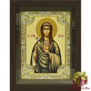 Икона освященная &quot;Любовь мученица&quot;, 18x24 см, со стразами, в деревянном киоте 24x30 см, 24x30 см