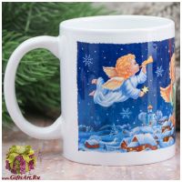Кружка Ангелы Рождества 300 мл. Керамика. Подарочная упаковка