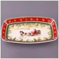 Блюдо фарфоровое &quot;Новогодняя коллекция&quot; 35 х 22 см Подарочная упаковка 291685