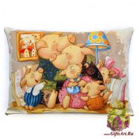 Наволочка гобеленовая новогодняя. Счастливый новый год. Размер 63х45 см.