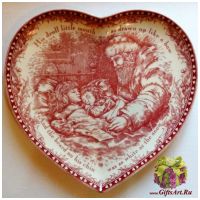 Блюдо фарфоровое Сердце Ночь перед Рождеством 23 см Подарочная упаковка Англия