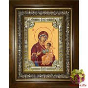 Икона освященная &quot;Иверская икона Божией Матери&quot;, 18x24 см, со стразами, в деревянном киоте 24x30 см, 24x30 см