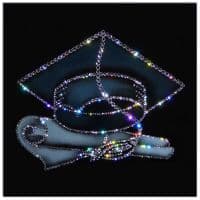 Картина из страз Сваровски SWAROVSKI Выпускникам! С окончанием учебы! 25х25 см