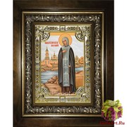 Икона освященная &quot;Анна Кашинская благоверная великая княгиня&quot;, 18x24 см, со стразами, в деревянном киоте 24x30 см, 24x30 см