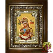 Икона освященная &quot;Млекопитательница икона Божией Матери&quot;, 18x24 см, со стразами, в деревянном киоте 24x30 см, 24x30 см