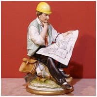 Статуэтка фарфоровая &quot;Строитель&quot; Porcellane Principe