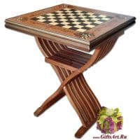 Стол шахматный классический для шахмат и нард Италия