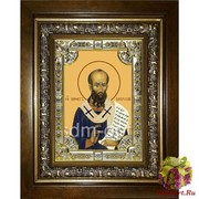 Икона освященная &quot;Нифонт,епископ Кипрский ,святитель&quot;, 18x24 см, со стразами, в деревянном киоте 24x30 см, 24x30 см