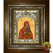 Икона освященная &quot;Домницкая икона Божией Матери&quot;, 14x18 см, в деревянном киоте 20x24 см, 20x24 см