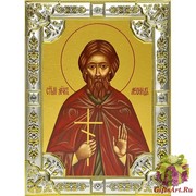 Икона освященная &quot;Леонид мученик&quot;, 18x24 см со стразами, 18x24 см
