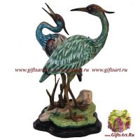 Две Цапли. Фарфор и бронза. Ручная работа. Высота 39 см